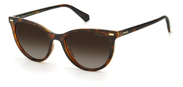 Women Polaroid Sunglasses: PLD 4107/S - Havana(2) - SpecSMART Eye Clinic (Diagonal View)